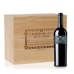 Caja de Madera Barón de Ley 7 Viñas ( 6 botellas )